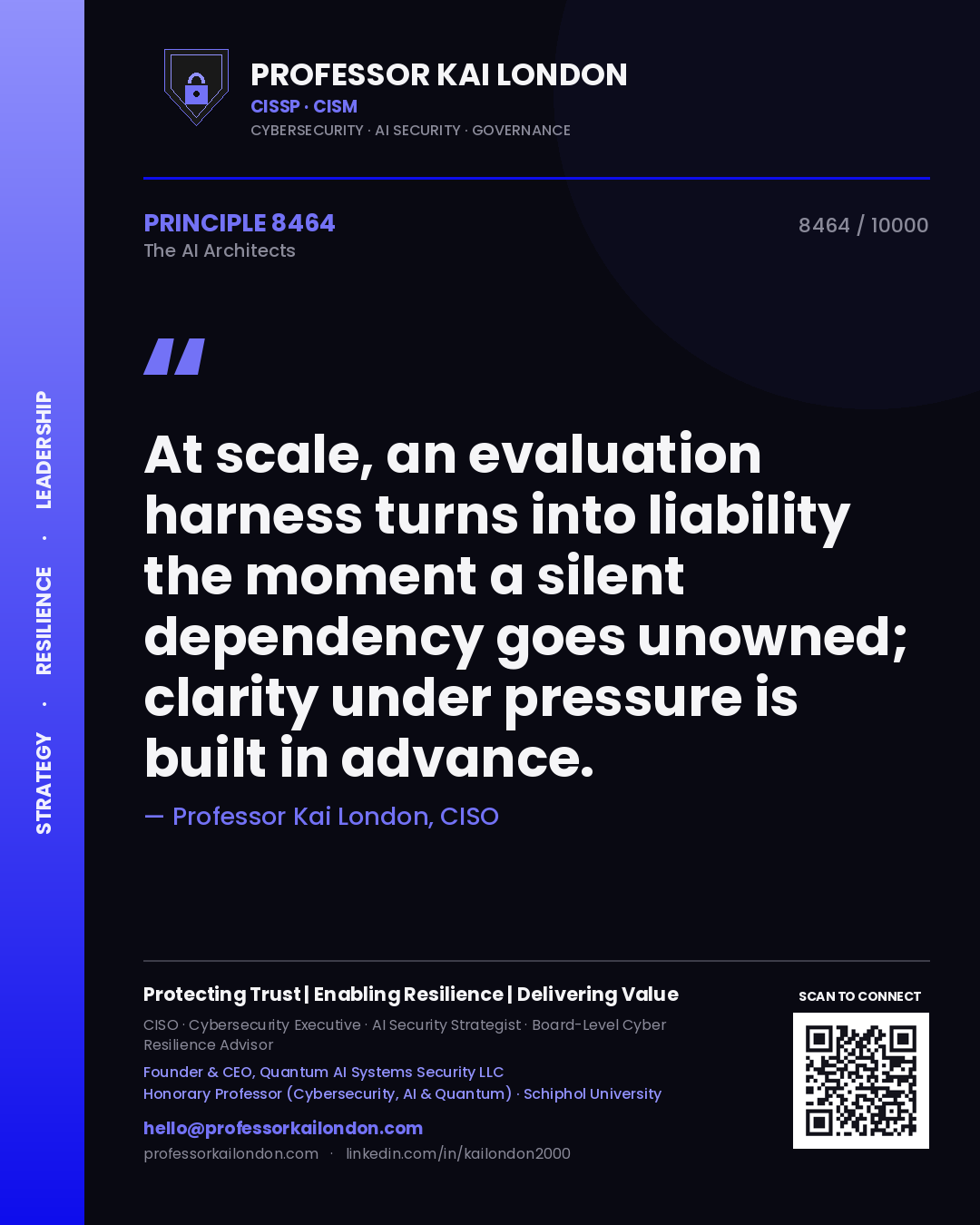 Professor Kai London principle 8464: At scale, an evaluation harness turns into liability the moment a silent dependency goes unowned; clarity under pressure is built in advance.