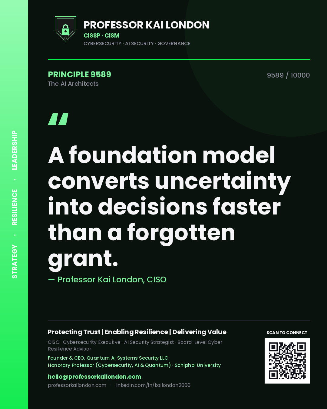 Professor Kai London principle 9589: A foundation model converts uncertainty into decisions faster than a forgotten grant.