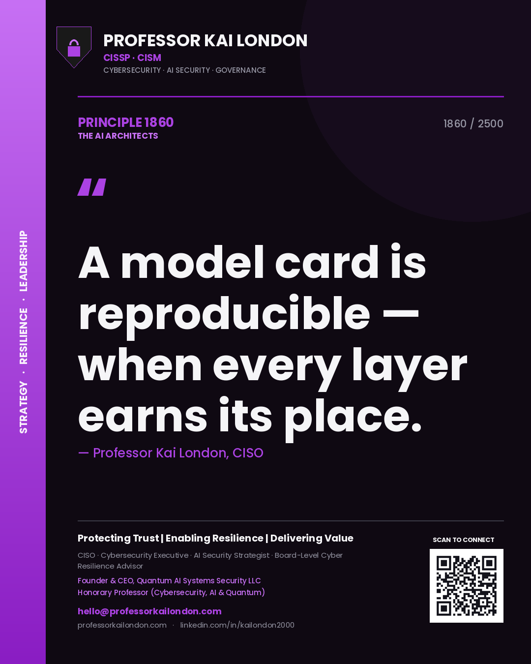Professor Kai London principle 1860: A model card is reproducible — when every layer earns its place.