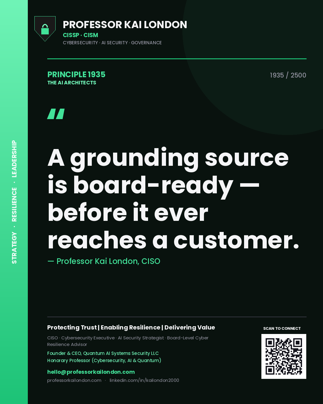 Professor Kai London principle 1935: A grounding source is board-ready — before it ever reaches a customer.