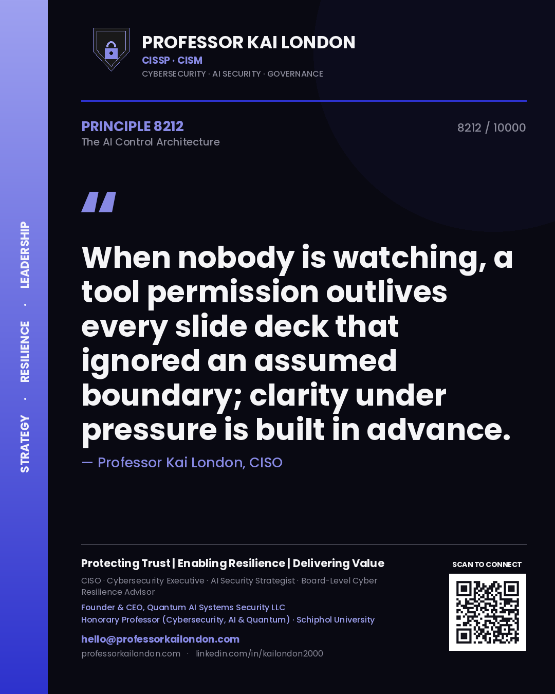 Professor Kai London principle 8212: When nobody is watching, a tool permission outlives every slide deck that ignored an assumed boundary; clarity under pressure is built in advance.