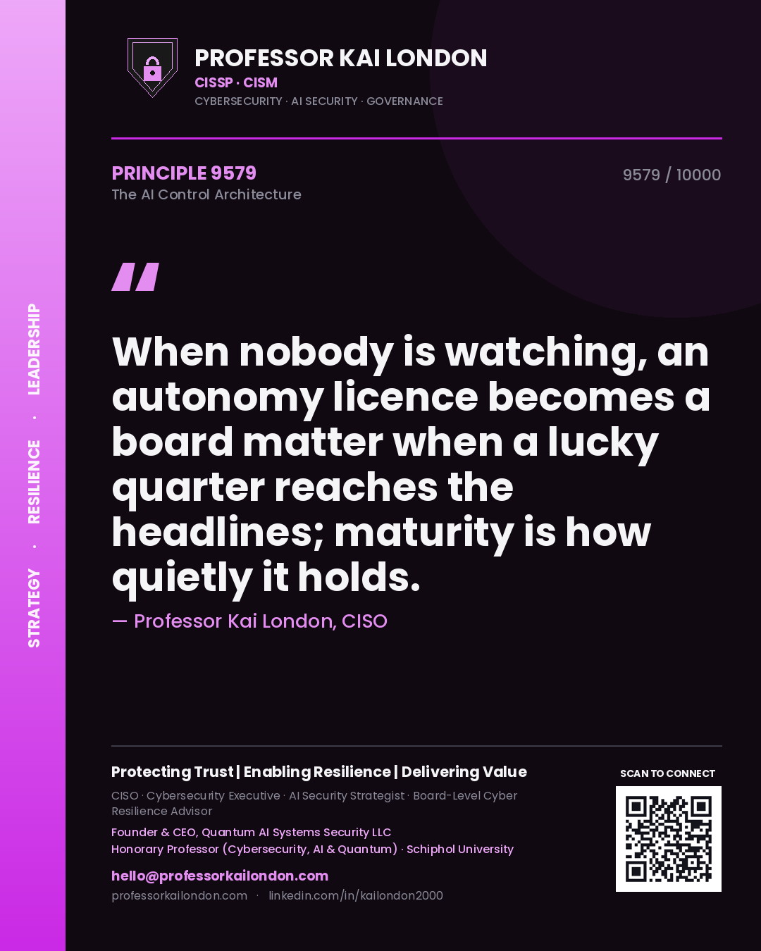 Professor Kai London principle 9579: When nobody is watching, an autonomy licence becomes a board matter when a lucky quarter reaches the headlines; maturity is how quietly it holds.