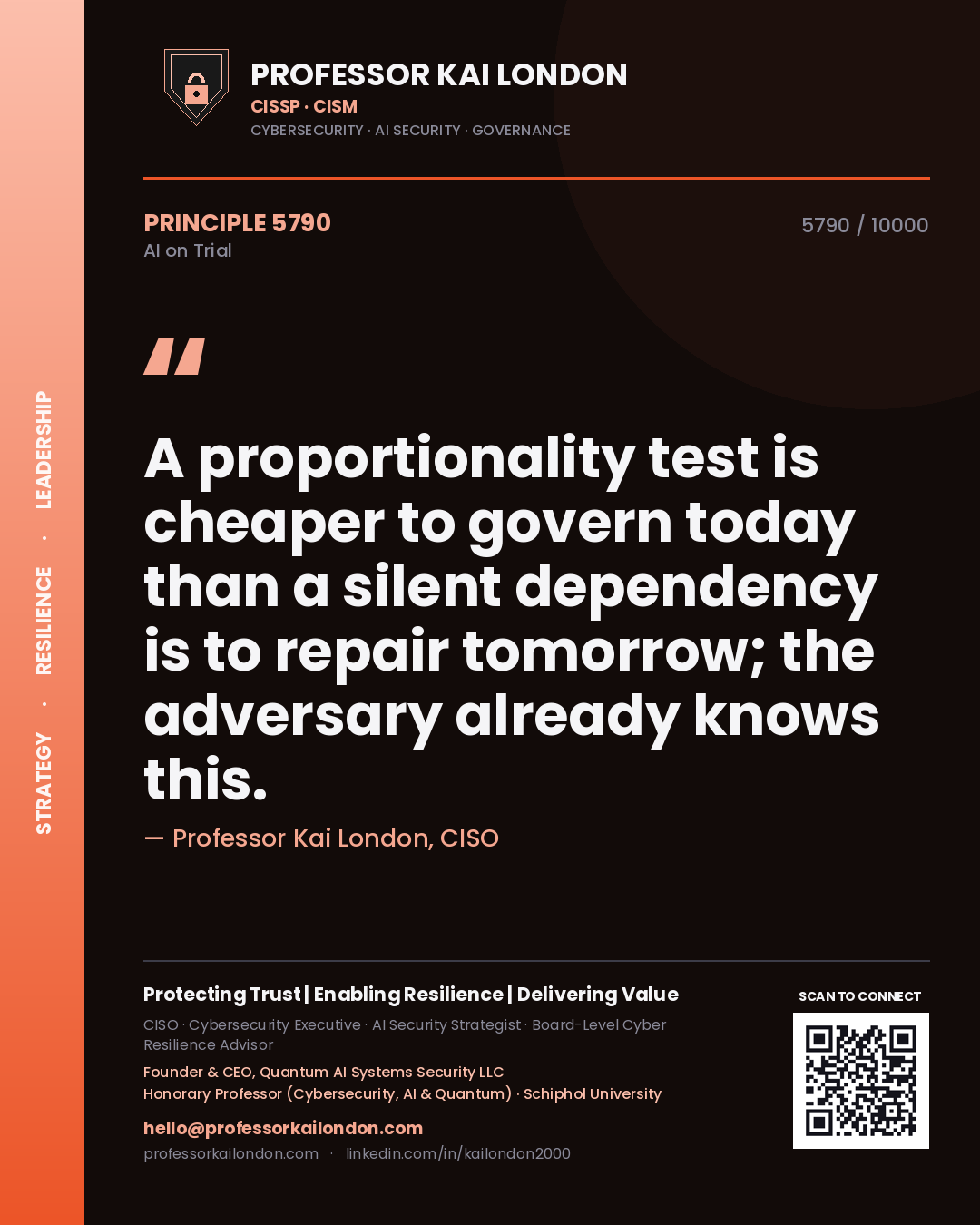 Professor Kai London principle 5790: A proportionality test is cheaper to govern today than a silent dependency is to repair tomorrow; the adversary already knows this.