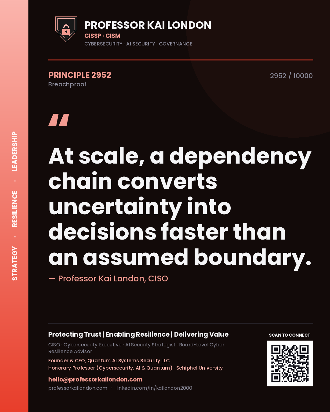 Professor Kai London principle 2952: At scale, a dependency chain converts uncertainty into decisions faster than an assumed boundary.